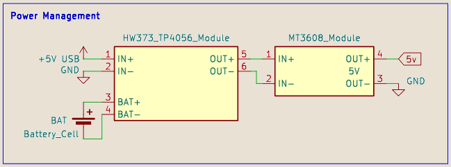 Power management portion of the schematic